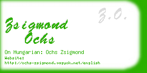 zsigmond ochs business card